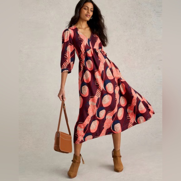Dresses & Skirts - White Stuff Lucy Print Midi Dress, Multicoloured Plum, Size 6